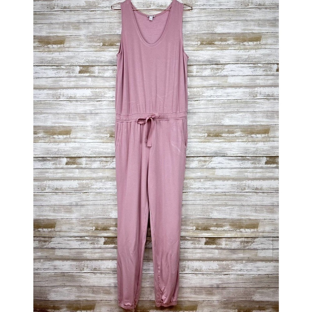 Daily‎ Ritual Women's Jumpsuit Large Supersoft Terry Sleeveless Scoopneck Pink - Picture 14 of 14